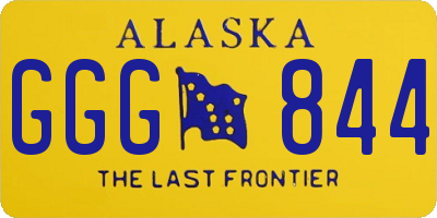 AK license plate GGG844