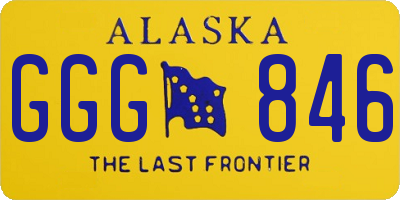AK license plate GGG846