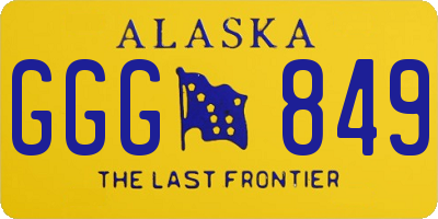 AK license plate GGG849