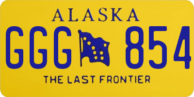 AK license plate GGG854