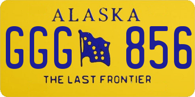 AK license plate GGG856