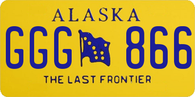 AK license plate GGG866