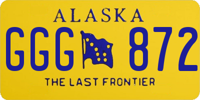 AK license plate GGG872