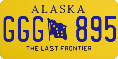 AK license plate GGG895