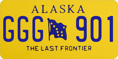 AK license plate GGG901
