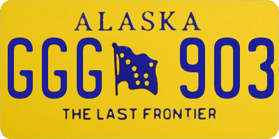 AK license plate GGG903