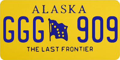 AK license plate GGG909