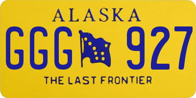 AK license plate GGG927