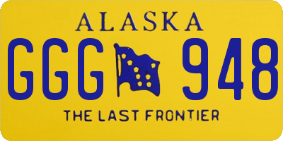AK license plate GGG948