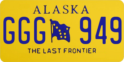 AK license plate GGG949