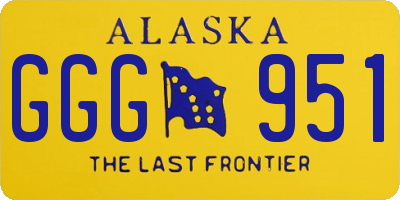 AK license plate GGG951