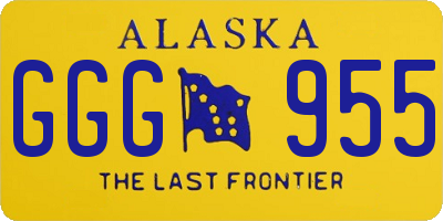 AK license plate GGG955