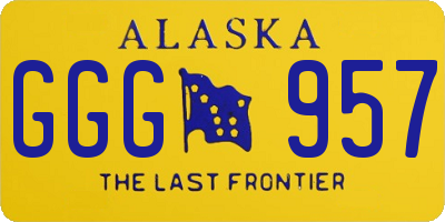 AK license plate GGG957