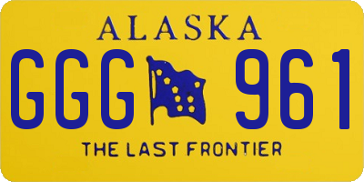 AK license plate GGG961