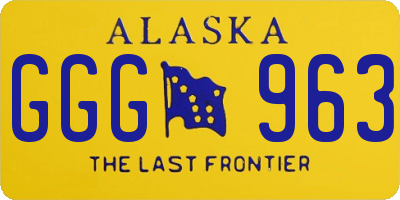 AK license plate GGG963
