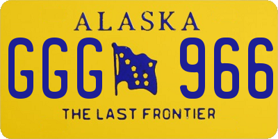 AK license plate GGG966