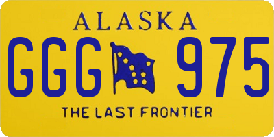 AK license plate GGG975
