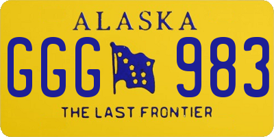 AK license plate GGG983