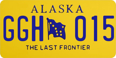 AK license plate GGH015