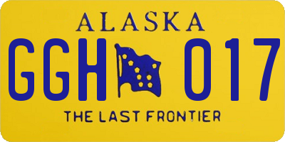 AK license plate GGH017