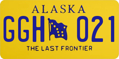 AK license plate GGH021