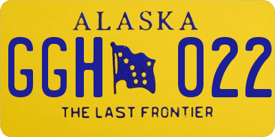 AK license plate GGH022