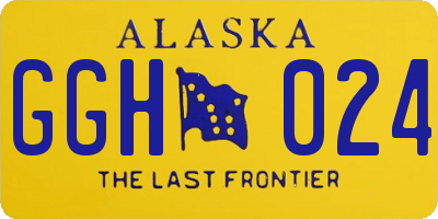AK license plate GGH024
