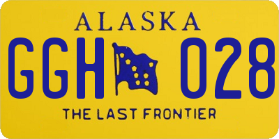 AK license plate GGH028