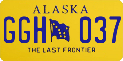 AK license plate GGH037