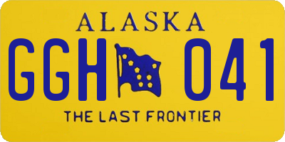 AK license plate GGH041