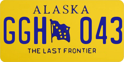 AK license plate GGH043