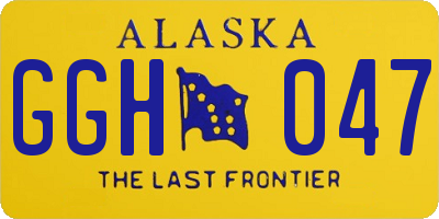 AK license plate GGH047