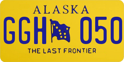AK license plate GGH050