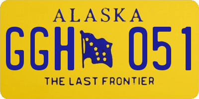 AK license plate GGH051