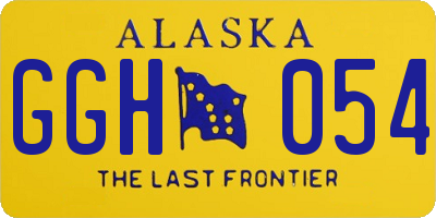 AK license plate GGH054