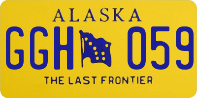 AK license plate GGH059