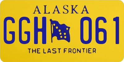 AK license plate GGH061