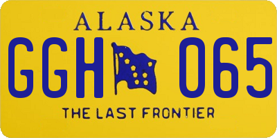 AK license plate GGH065