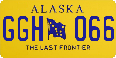 AK license plate GGH066