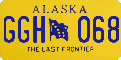 AK license plate GGH068