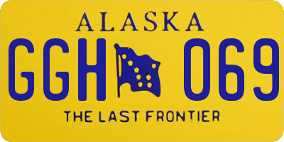AK license plate GGH069