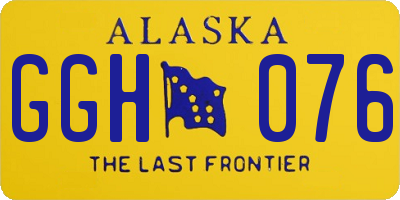 AK license plate GGH076
