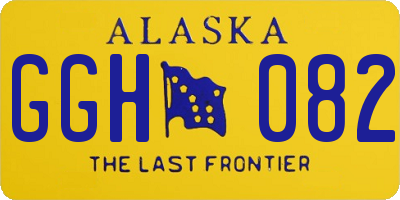 AK license plate GGH082