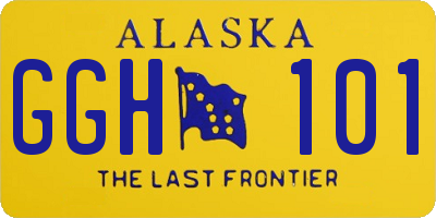 AK license plate GGH101