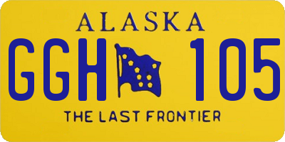 AK license plate GGH105