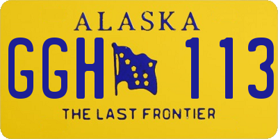 AK license plate GGH113