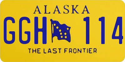 AK license plate GGH114