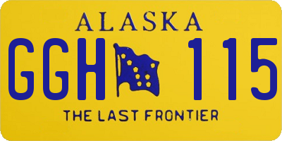 AK license plate GGH115