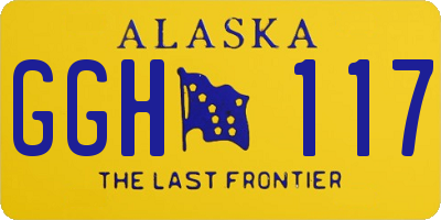 AK license plate GGH117
