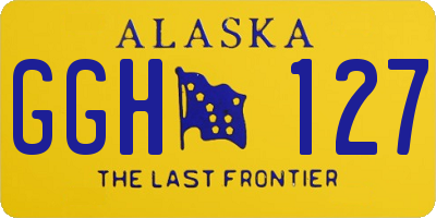 AK license plate GGH127